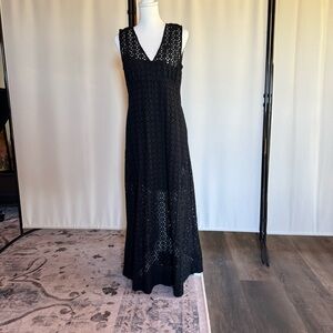 Black Sleeveless Zara Eyelet Dress